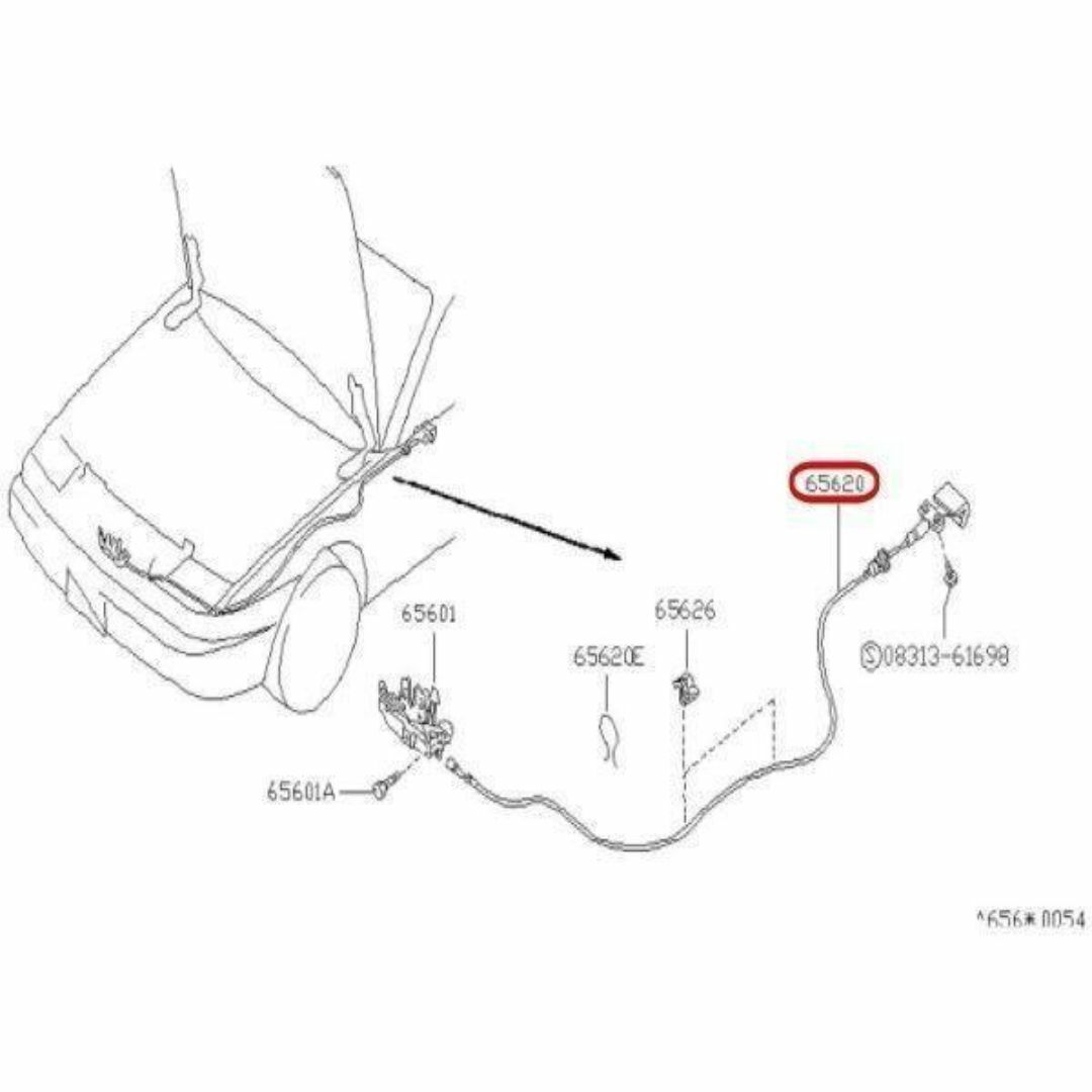 日産(ニッサン)のニッサン 180SX RS13 ケーブル フード ロック コントロール 自動車/バイクの自動車(車種別パーツ)の商品写真