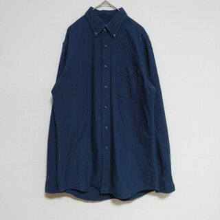 ユニクロ(UNIQLO)のユニクロ オックスフォードシャツ ネイビー ブルー メンズ ワイシャツ M(シャツ)
