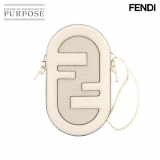 未使用 展示品 フェンディ FENDI オーロック フォンホルダー ショルダー バッグ レザー キャンバス オフホワイト 7AS055 VLP 90231785