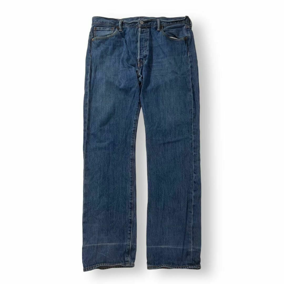 Levi's(リーバイス)のリーバイス 501 ブルー 色落ち デニム w36 L34 革パッチ 古着 メンズのパンツ(デニム/ジーンズ)の商品写真