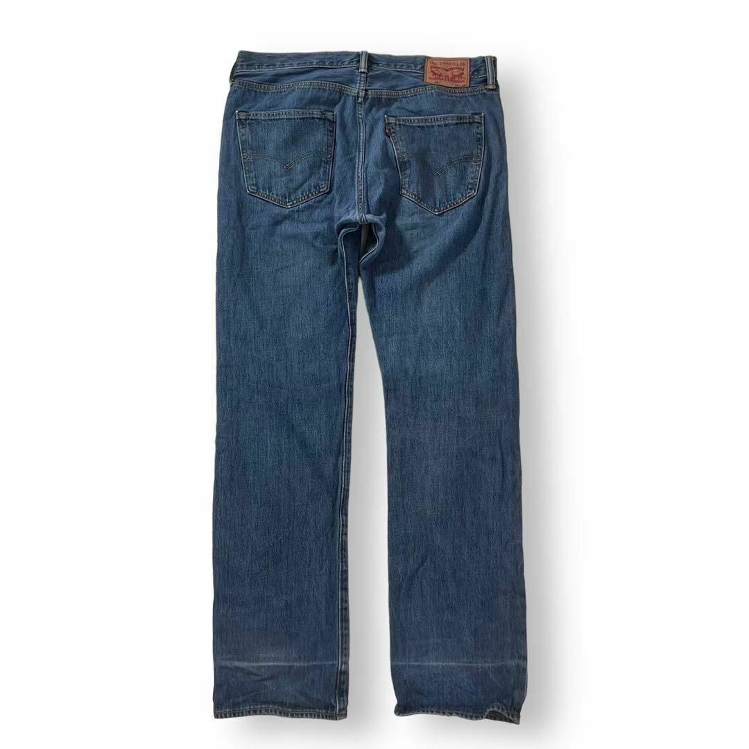 Levi's(リーバイス)のリーバイス 501 ブルー 色落ち デニム w36 L34 革パッチ 古着 メンズのパンツ(デニム/ジーンズ)の商品写真