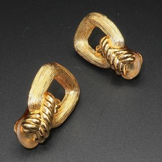 正規品 ディオール Dior 大型イヤリング Earrings ゴールド 美品