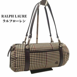 ポロラルフローレン(POLO RALPH LAUREN)の美品 ラルフローレン  トートバッグ  ドラム型  ハンドバッグ  レザー(ショルダーバッグ)