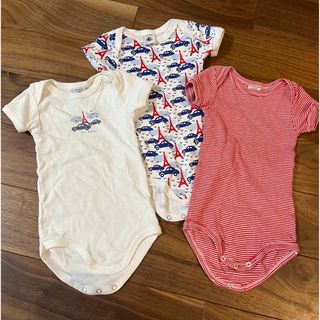 プチバトー(PETIT BATEAU)の美品　プチバトーロンパース(ロンパース)