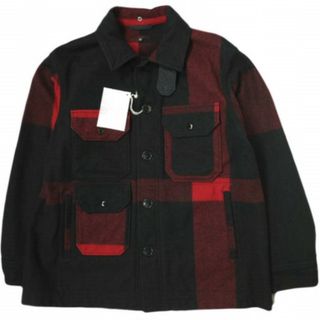 エンジニアードガーメンツ(Engineered Garments)のEngineered Garments エンジニアードガーメンツ アメリカ製 Cruiser Jacket Big Plaid Wool Melton クルーザージャケット ビッグプレイド ウールメルトン S RED/BLACK アウター【新古品】【中古】【Engineered Garments】(ブルゾン)