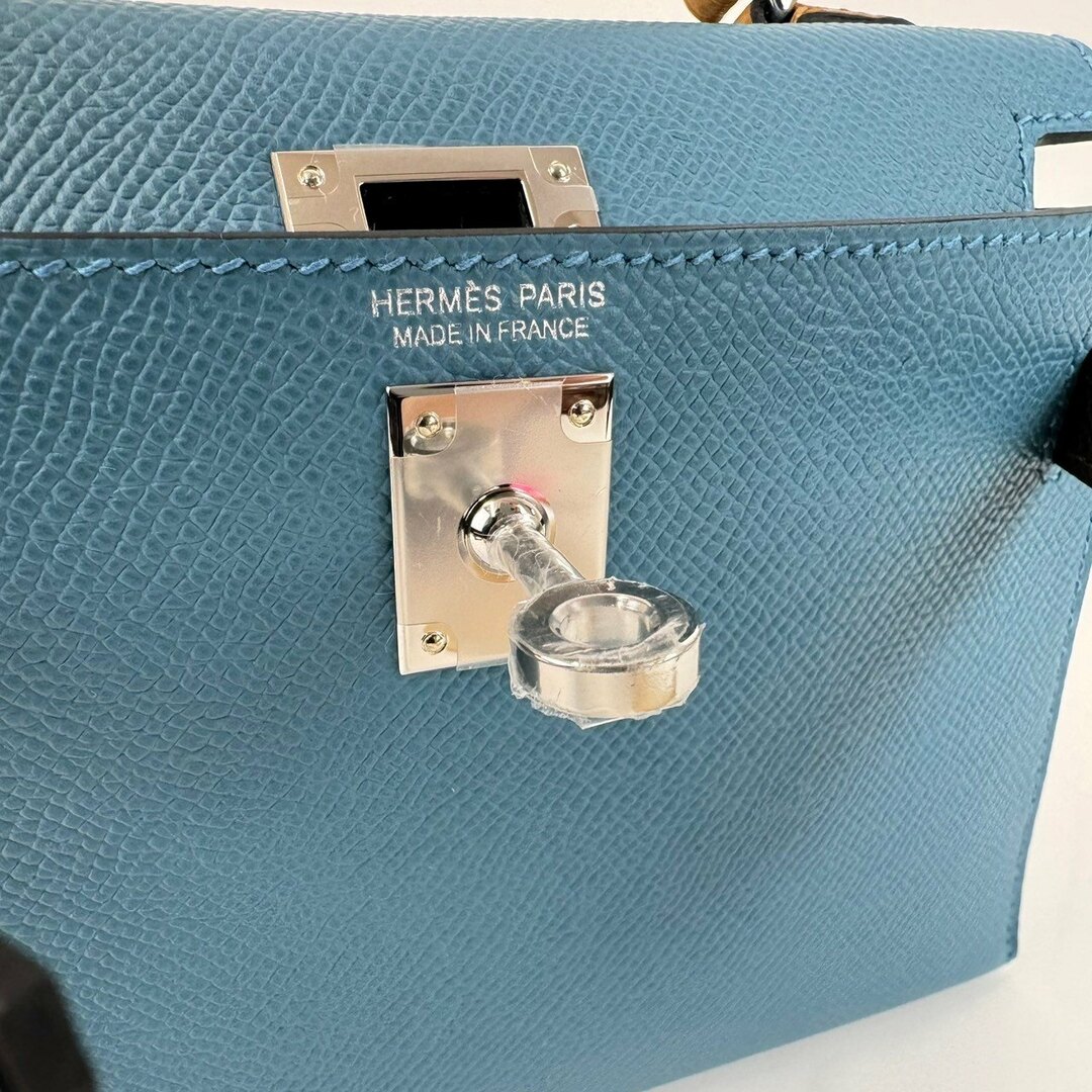 Hermes(エルメス)の新品未使用 HERMES エルメス Mini kelly Tricolore ミニケリー トリコロール NewBleujean/Ecorce/Natural Sabre ニューブルージーン/ エコルセ/ナチュラルサブレ PHW シルバー金具 Epsom エプソン W刻 レディースのバッグ(ショルダーバッグ)の商品写真