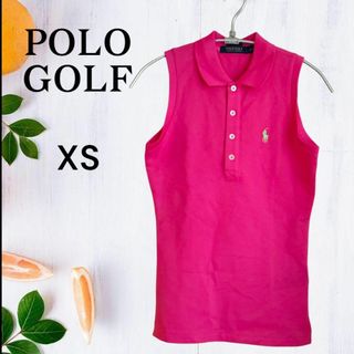 ポロゴルフ(Polo Golf)のPOLO　GOLF　ポロゴルフ　レディスノーリーブポロシャツ　XS　ピンク　XS(ウエア)