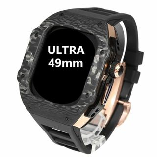 アップルウォッチ(Apple Watch)のアップルウォッチ ULTRA２ ULTRA 49mm ウルトラ 高級ケースカバー カーボン仕様 ブラック/ローズゴールド(その他)