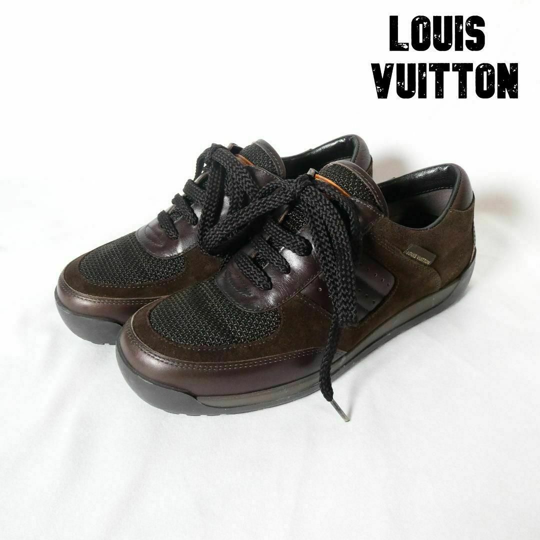 LOUIS VUITTON(ルイヴィトン)の美品 Louis Vuitton レザー スエード ローカット スニーカー レディースの靴/シューズ(スニーカー)の商品写真