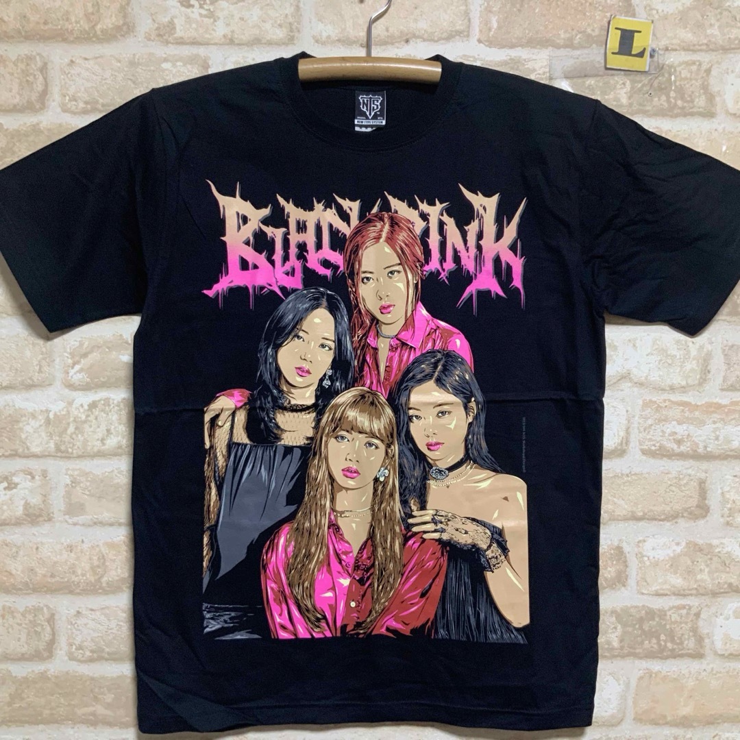 ブラックピンク　イラスト　Tシャツ　Lサイズ　black pink メンズのトップス(Tシャツ/カットソー(半袖/袖なし))の商品写真