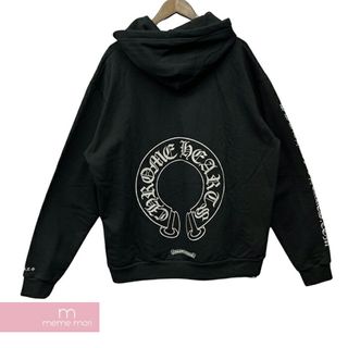 クロムハーツ(Chrome Hearts)のCHROME HEARTS 2024SS Silver Glitter Hoodie クロムハーツ シルバーグリッターフーディ オンライン限定 パーカー 袖プリント ブラック×シルバーラメ サイズL 【240421】【新古品】【me04】(パーカー)