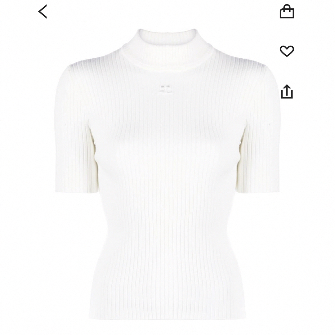 Courreges(クレージュ)の【極美品】クレージュ ショートスリーブ リブニット レディースのトップス(ニット/セーター)の商品写真