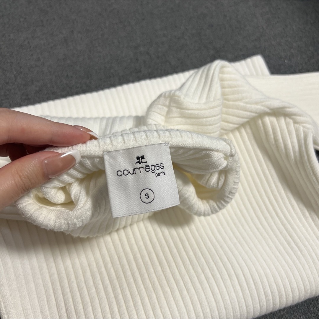 Courreges(クレージュ)の【極美品】クレージュ ショートスリーブ リブニット レディースのトップス(ニット/セーター)の商品写真