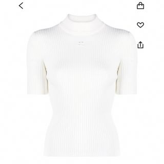 クレージュ(Courreges)の【極美品】クレージュ ショートスリーブ リブニット(ニット/セーター)