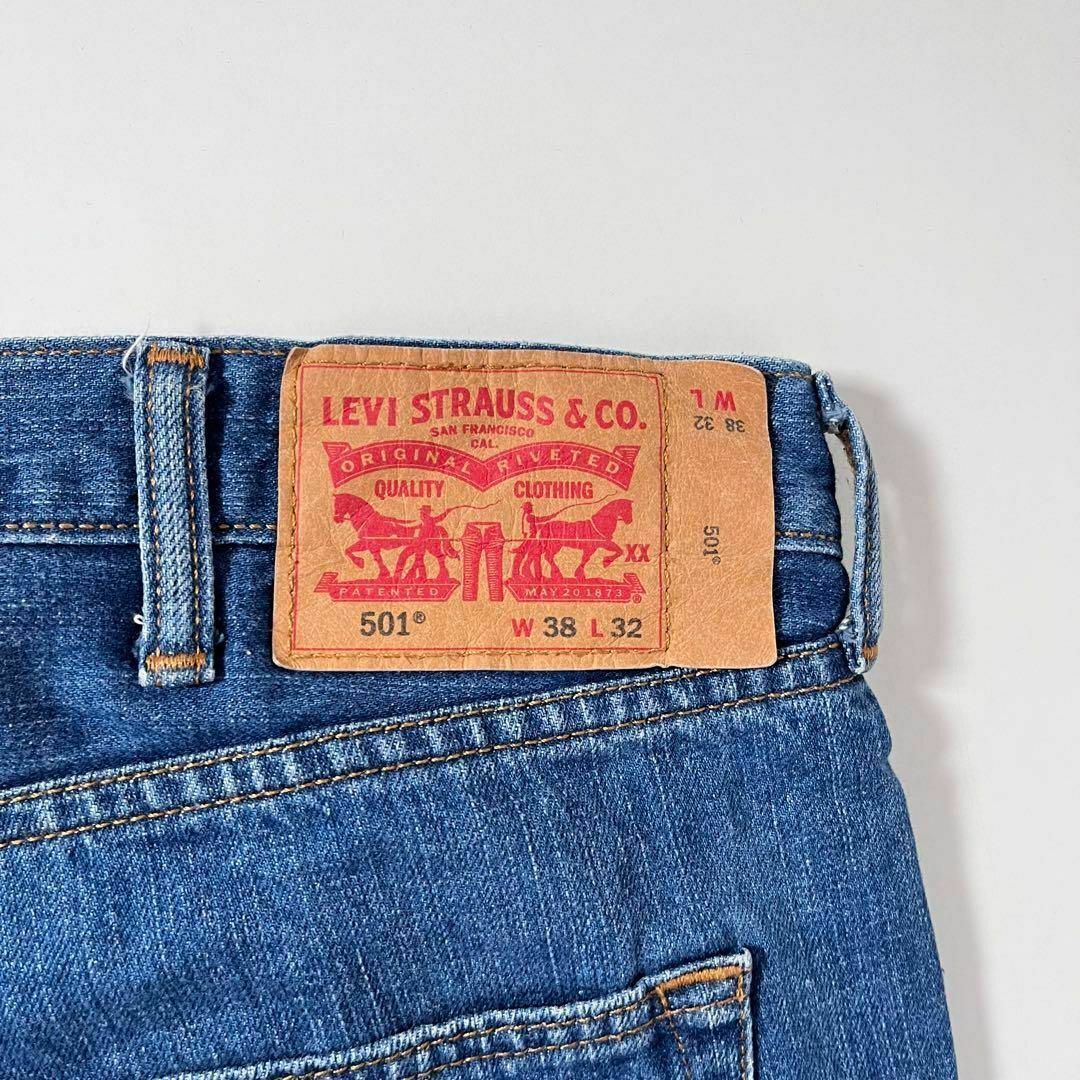 Levi's(リーバイス)の良色 リーバイス 501 ブルーデニム w38 L32 大きいサイズ 古着 メンズのパンツ(デニム/ジーンズ)の商品写真