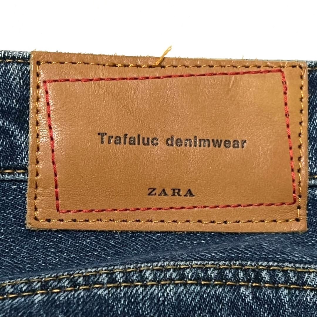 ZARA(ザラ)のZARA ザラ クラッシュ加工 テーパード サイズUSA 02 レディースのパンツ(デニム/ジーンズ)の商品写真