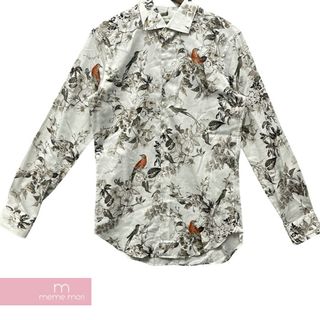 エトロ(ETRO)のETRO Birds & Botanical Pattern Shirt エトロ バードズ&ボタニカル パターンシャツ シャツブラウス  ネイチャー柄 鳥プリント 植物プリント ホワイト サイズ38【240421】【中古-A】【me04】(シャツ)