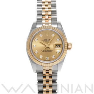 ロレックス(ROLEX)の中古 ロレックス ROLEX 179173G F番(2004年頃製造) シャンパン /ダイヤモンド レディース 腕時計(腕時計)