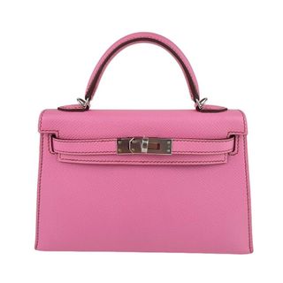 エルメス(Hermes)の新品未使用 HERMES エルメス Mini kelly ミニケリー Bubblegum バブルガム PHW シルバー金具 Epsom エプソン Z刻 レディースバッグ ショルダーバッグ(ショルダーバッグ)