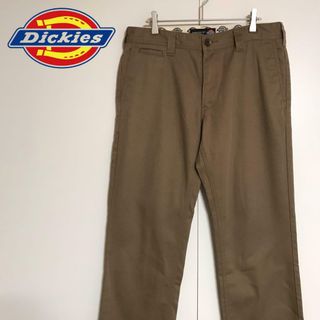 ディッキーズ(Dickies)の【人気ブラウン】ディッキーズ　タグロゴ付きストレートパンツ　F895(チノパン)