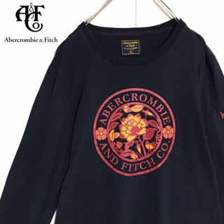 アバクロンビーアンドフィッチ(Abercrombie&Fitch)の【袖ロゴ】アバクロンビー＆フィッチ　ビッグプリント長袖Tシャツ　H677(Tシャツ/カットソー(七分/長袖))