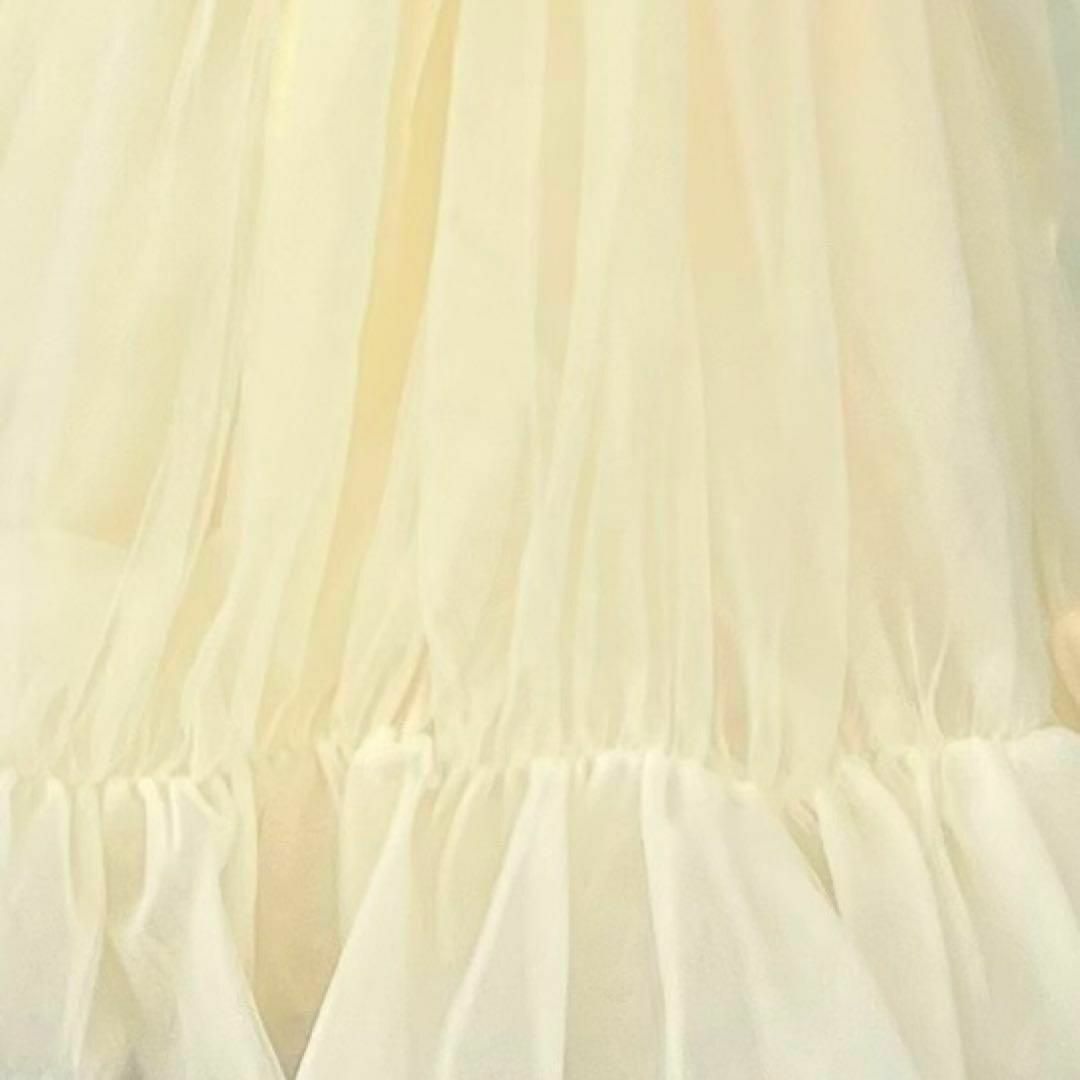 キッズ ドレス ワンピース 100 チュール レース 結婚式 プリンセス キッズ/ベビー/マタニティのキッズ服女の子用(90cm~)(ドレス/フォーマル)の商品写真