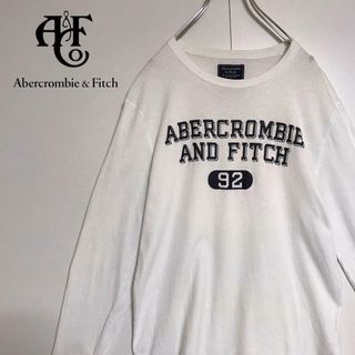 アバクロンビーアンドフィッチ(Abercrombie&Fitch)の【人気カラー】アバクロンビー＆フィッチ　ビッグロゴ入り長袖Tシャツ　薄手H674(Tシャツ/カットソー(七分/長袖))