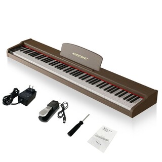 新品　KIMFBAY 電子ピアノ 88鍵盤 木製　MIDI対応　BL-130(電子ピアノ)