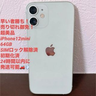 美品 iPhone12 mini 64GB グリーン SIMロック解除済(スマートフォン本体)