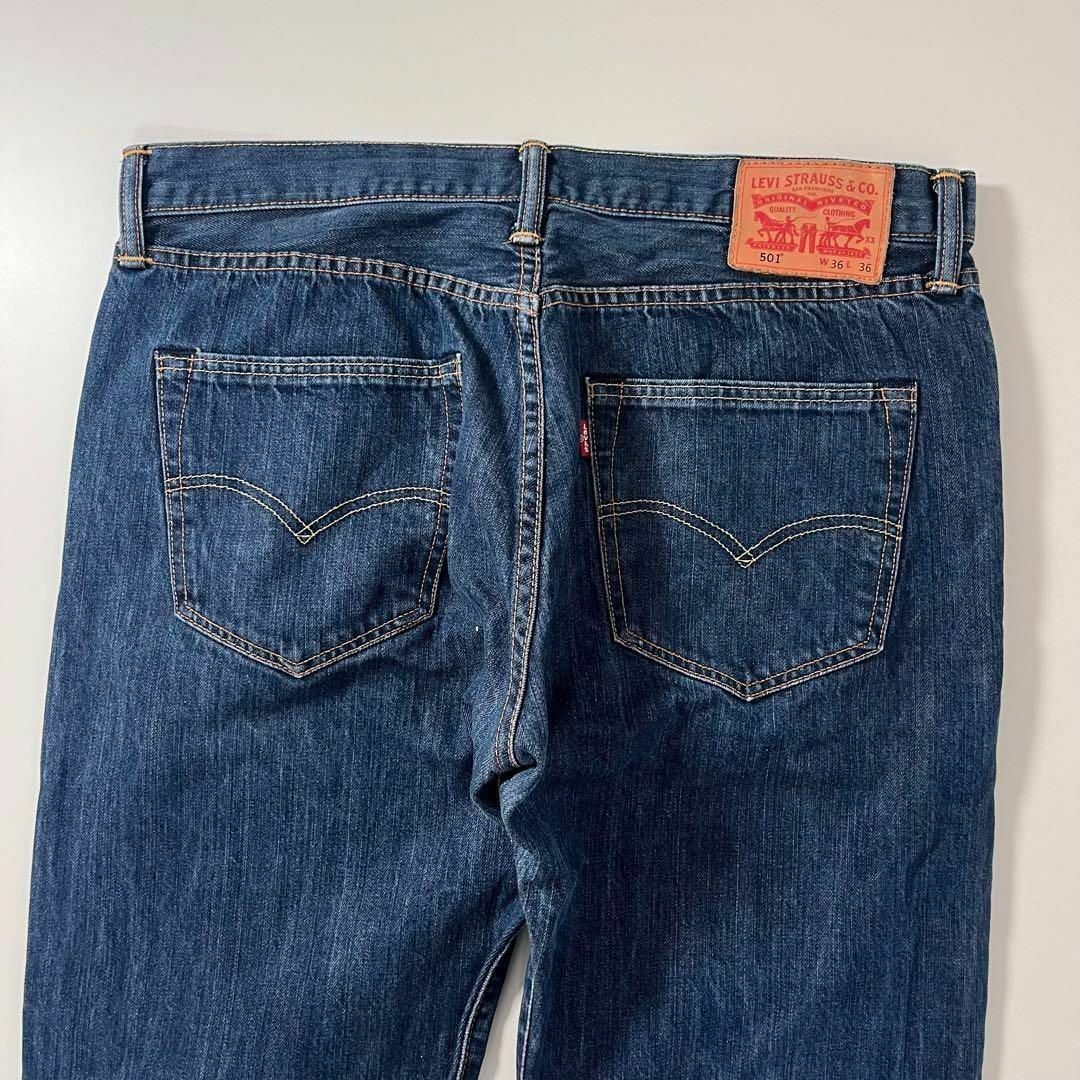 Levi's(リーバイス)の濃紺 美品 リーバイス 501 デニム w36 L36 デニム 革パッチ メンズのパンツ(デニム/ジーンズ)の商品写真