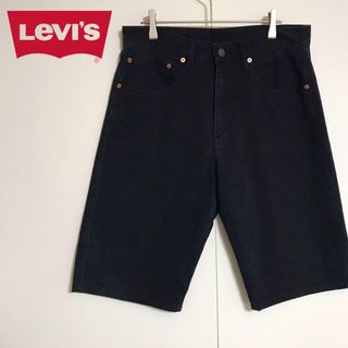 リーバイス(Levi's)の【ショート丈】リーバイス　チノハーフパンツ　ブラック　W32  A1016(ショートパンツ)