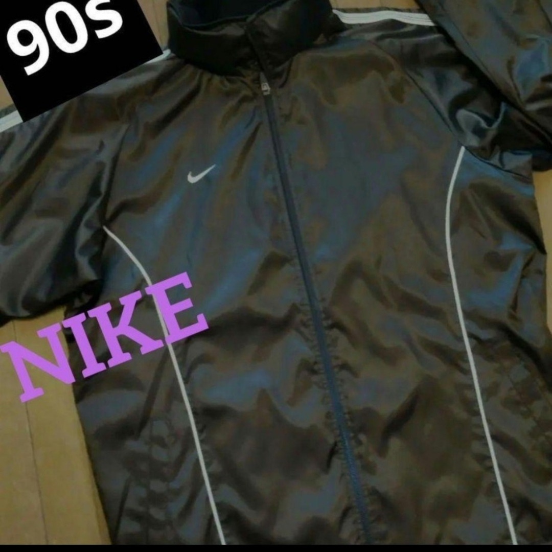 NIKE(ナイキ)の90s ナイキ/NIKE　フード付ウィンドウブレーカー スポーツ/アウトドアのトレーニング/エクササイズ(ウォーキング)の商品写真