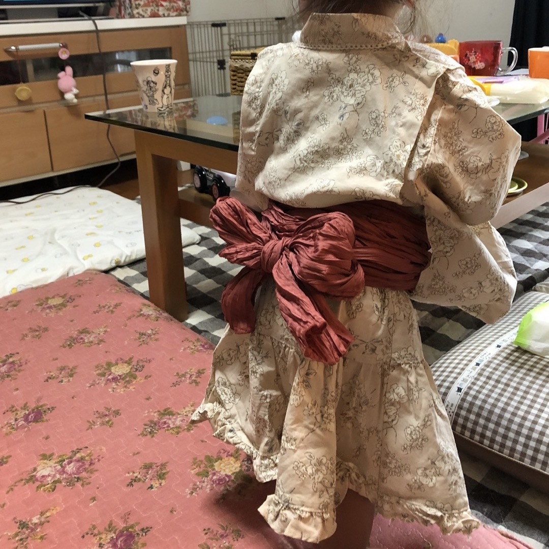 キッズ　浴衣 キッズ/ベビー/マタニティのキッズ服女の子用(90cm~)(甚平/浴衣)の商品写真