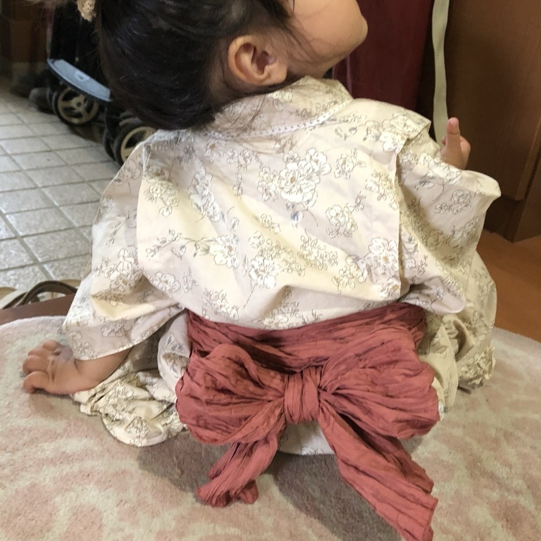 キッズ　浴衣 キッズ/ベビー/マタニティのキッズ服女の子用(90cm~)(甚平/浴衣)の商品写真