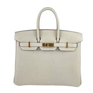 エルメス(Hermes)の新品未使用 HERMES エルメス Birkin25 バーキン25 Craie クレ GHW ゴールド金具 Togo トゴ B刻 レディース ハンドバッグ(ショルダーバッグ)