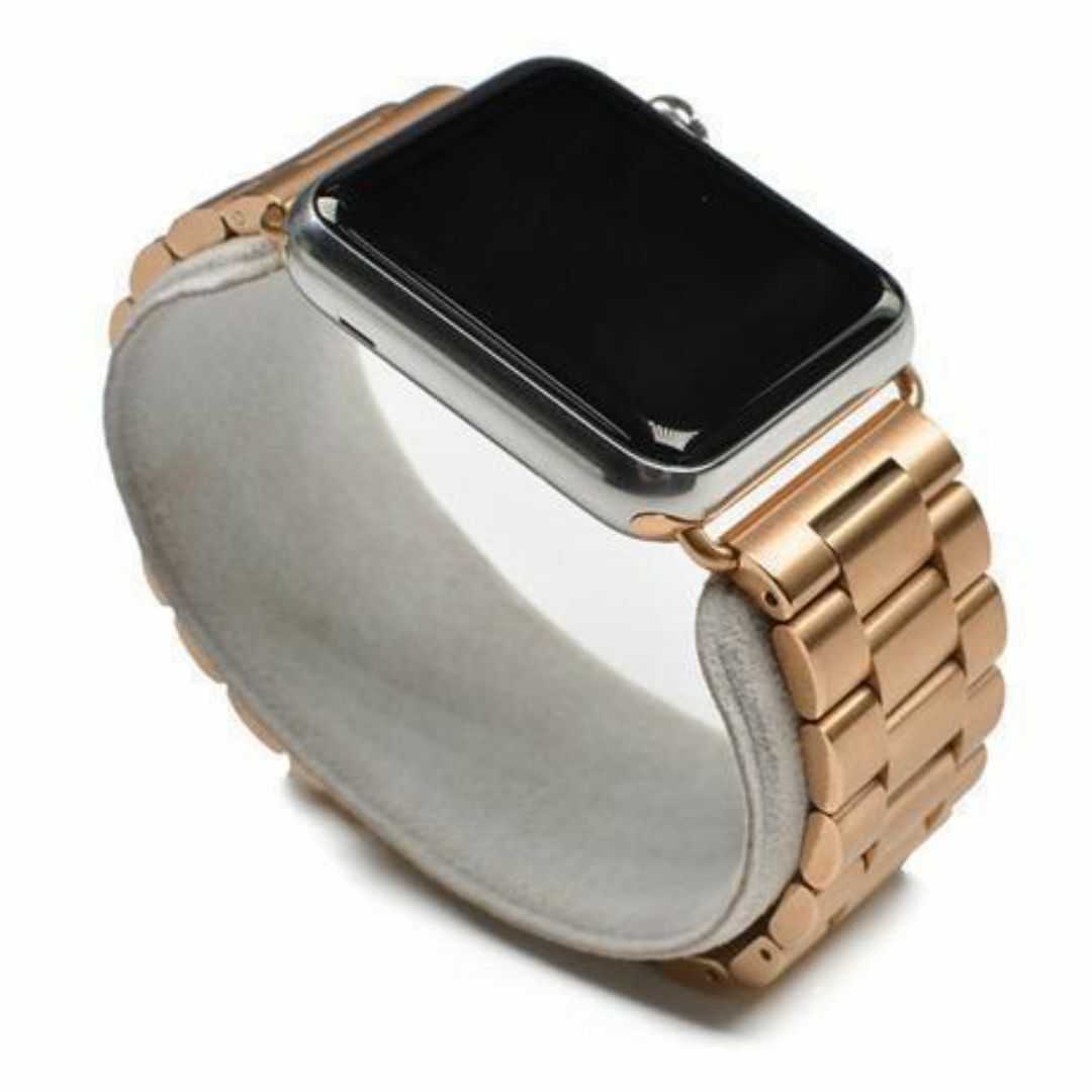 【限定セール！新品未使用】 アップルウォッチバンド ローズゴールド メンズの時計(金属ベルト)の商品写真