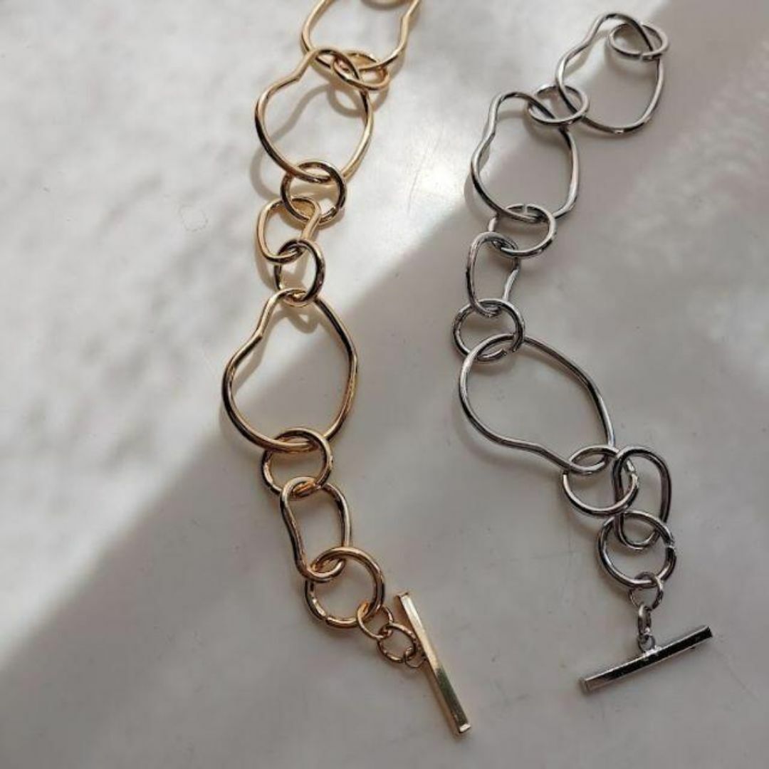 TODAYFUL(トゥデイフル)の【ゴールド】metal hollow link bracelet RB017 レディースのアクセサリー(ブレスレット/バングル)の商品写真