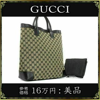 グッチ(Gucci)の【全額返金保証・送料無料】グッチのトートバッグ・正規品・美品・GGキャンバス(トートバッグ)