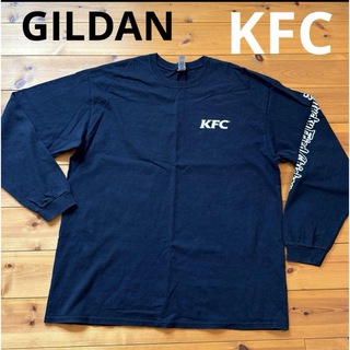 GILDAN ギルダン　KFC ロゴ　プリント　Tシャツ　ハリラン　ブルーブルー