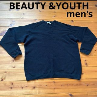 ビューティアンドユースユナイテッドアローズ(BEAUTY&YOUTH UNITED ARROWS)のビューティーアンドユース　メンズ　ワッフルニットトップス　黒　zara(ニット/セーター)