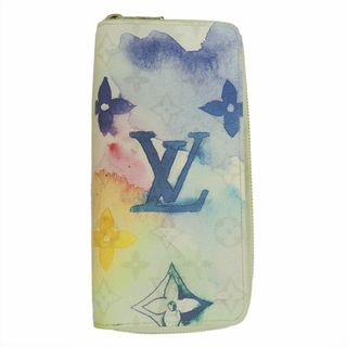 LOUIS VUITTON -  ルイヴィトン ジッピーウォレットヴェルティカル M80499 ラウンドファスナー長財布 モノグラムウォーターカラー メンズ ICチップ内蔵 小銭入れあり LOUIS VUITTON