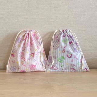 15  コップ袋　2個セット　ハンドメイド(外出用品)