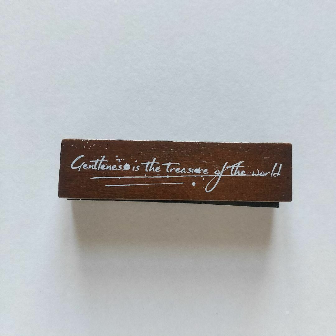 スタンプセット　木製　6個　英字　長方形　はんこ　ハンドメイドに　かわいい ハンドメイドの文具/ステーショナリー(はんこ)の商品写真