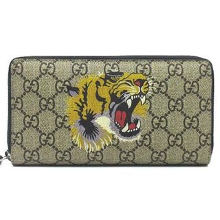 Gucci - グッチ GGスプリーム タイガー ラウンドファスナー 長財布 451273