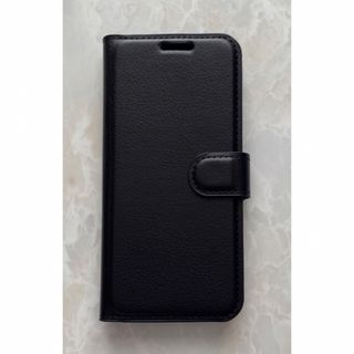 GalaxyA7 ブラック　黒　人気商品！シンプルレザー手帳型ケース(Androidケース)