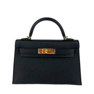 エルメス(Hermes)の新品未使用 HERMES エルメス Mini kelly ミニケリー Black ブラック GHW ゴールド金具 Epsom エプソン U刻 レディースバッグ ショルダーバッグ(ショルダーバッグ)