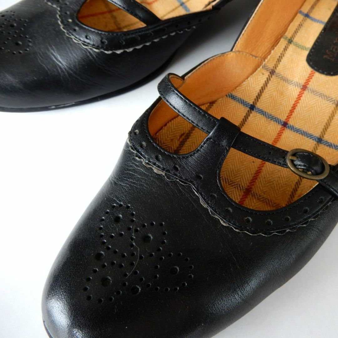 Marie Club(マリークラブ)のマリークラブ　本革ローヒールパンプス（黒）サイズ２４ＥＥ レディースの靴/シューズ(ローファー/革靴)の商品写真