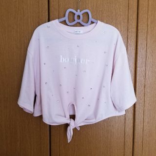 イング(INGNI)のイング　裾結ラインストーンTシャツ(Tシャツ(半袖/袖なし))