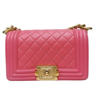 シャネル(CHANEL)の　シャネル CHANEL ボーイシャネル20 A67085 ピンク/GD金具 ラムスキン レディース ショルダーバッグ(ショルダーバッグ)