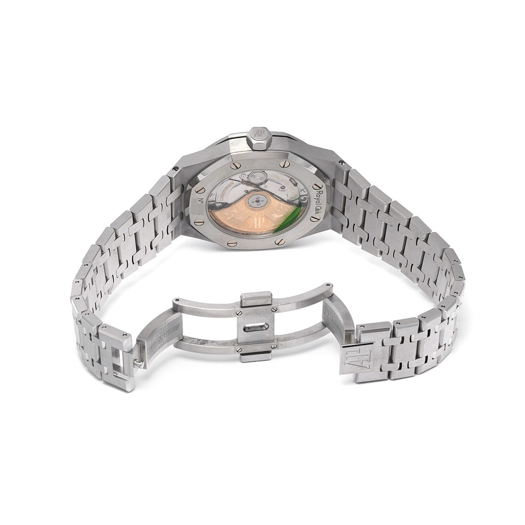 AUDEMARS PIGUET(オーデマピゲ)の中古 オーデマ ピゲ AUDEMARS PIGUET 15450ST.OO.1256ST.01 シルバー ユニセックス 腕時計 レディースのファッション小物(腕時計)の商品写真